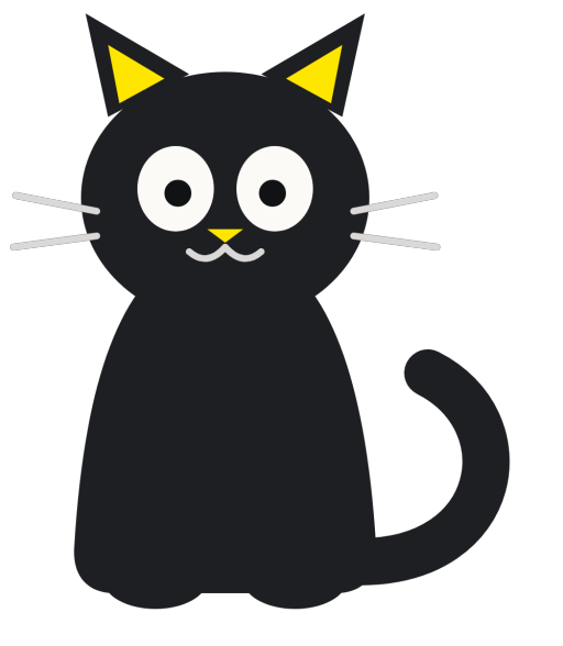 Maskot Lucy – černá kočka